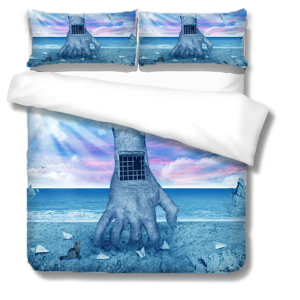 

Luxury 3D Space Quilt Duvet Cover Set Comforter Bedding Set King King Queen Double Single Size Cartoon Design Custom Bedclothes