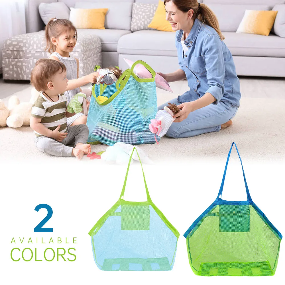 

Beach Mesh Bag Protable Beach Bags Children Toys Clothes Towel Storage Container Kids Outdoor Playing Sundries Beach Bag