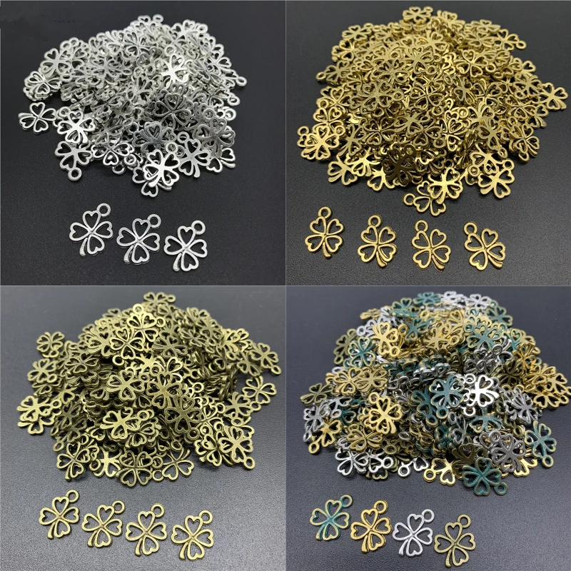 30 шт. бусины из сплава 17 мм в виде четырехлистного клевера|Ювелирная фурнитура и