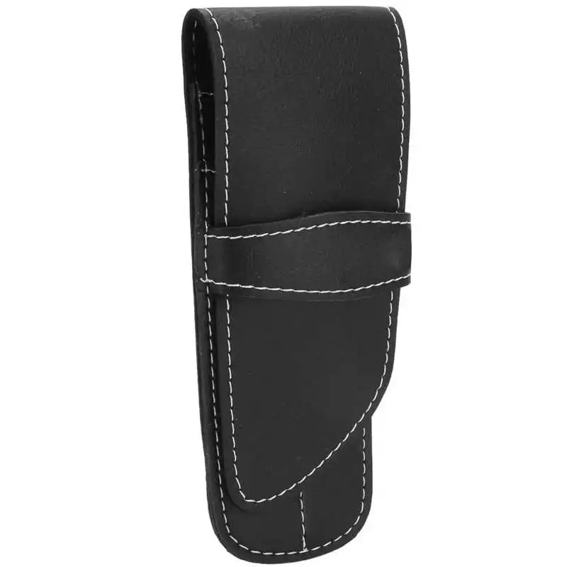 

Salon Hair Scissors Bag PU Leather Professional Portable Scissors Storage Holder Organizer Black
