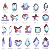 50pcs 3d aurora phantom purple mix various shapes flatback diamond crystal nail art jewel decorations manicure charm supplies