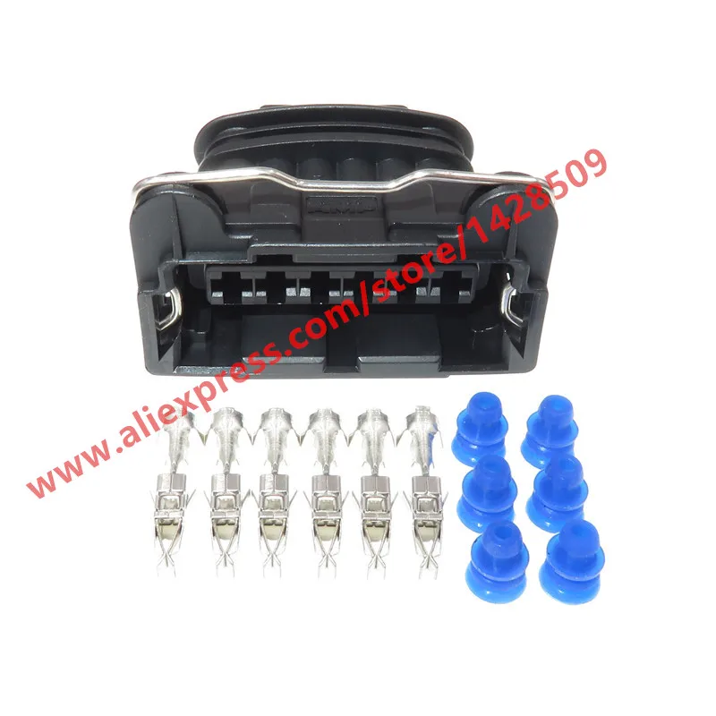 

5 Sets 6 Pin Waterproof Female Auto Wiring Harness Connector With Terminals And Seals 282236-2