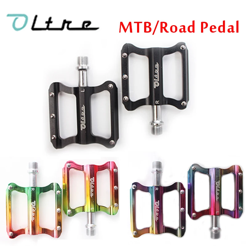 

Педали для горного велосипеда, дорожная платформа, велосипедная плоская педаль, алюминиевый сплав, Нескользящие, высокопрочные, разноцветн...