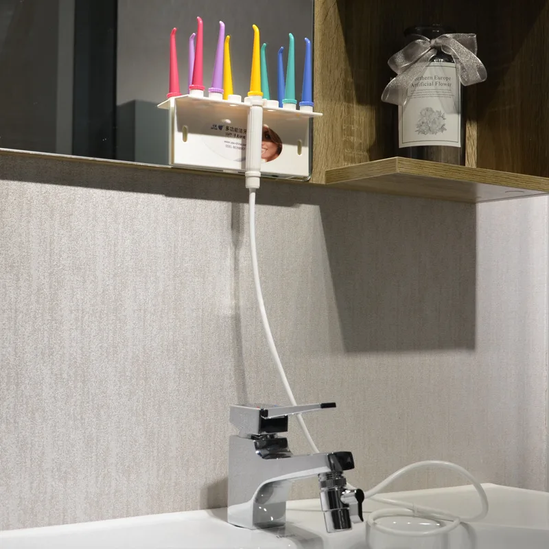 

Faucet Water Dental Flosser Oral Irrigator Jet Interdental Brush Tooth SPA Cleaner Teeth Whitening Toothbrush Cleaning