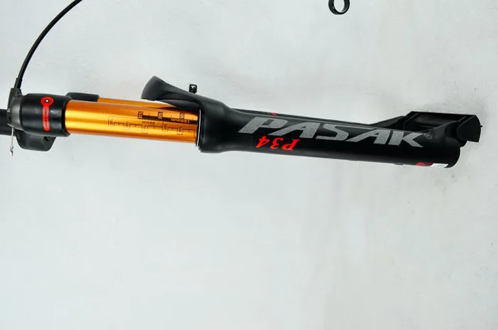 Пневматическая вилка Pasak Mtb 2" 27,5" 2" Золотая трубка 1 1/8" подвесная линия для горного велосипеда с дистанционным управлением RL HL