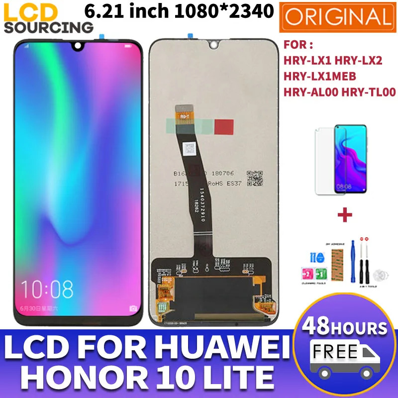 6 21 &quotОригинальный ЖК-дисплей для Huawei Honor 10 Lite HRY-LX1 сенсорный экран дигитайзер