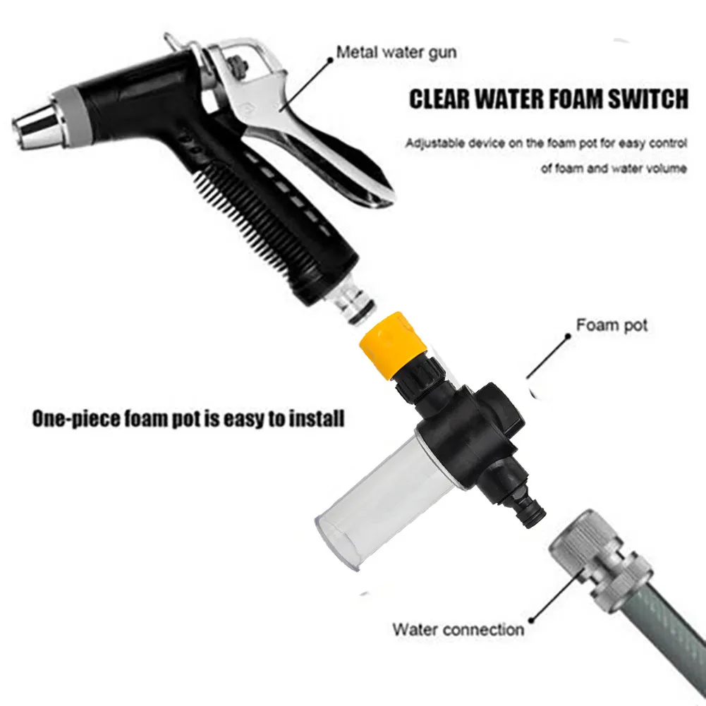 

Washer Foam Spray Gun Pot 100ML Bottle High Pressure Jet Lance Replacement