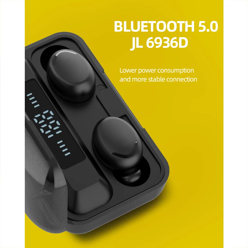 Беспроводные наушники Ubeamer S10 Bluetooth 5 0 с зарядным чехлом водонепроницаемые