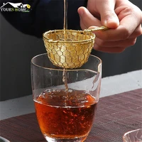 1pcs fine copper bar cocktail strainer handcrat conical cocktail sieve great for removing bit from juice julep barware