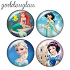 10 шт., круглые стеклянные кабошоны для браслетов, 12182025 мм