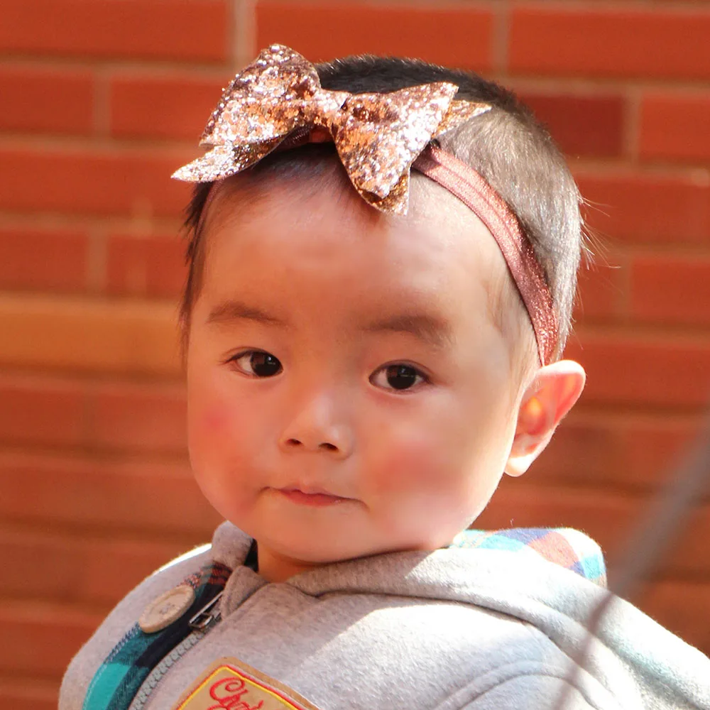 Аксессуары для волос бантики маленьких девочек повязки на голову эластичные