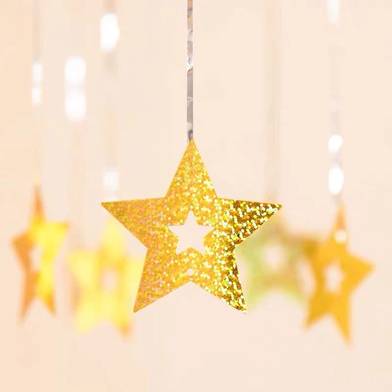 Воздушные шары подвесное украшение блестящее сердце звезда лента нить декор для