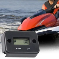 motorcycle waterproof digital hour meter lcd display portable engine gauge hour meter for motorcycle boat engines hour meter