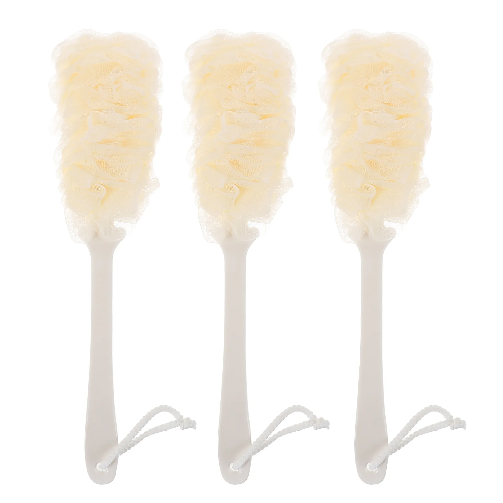

3pcs Non-skid Shower Brush Long-handle Bathroom Shampoo Scrubber for Home