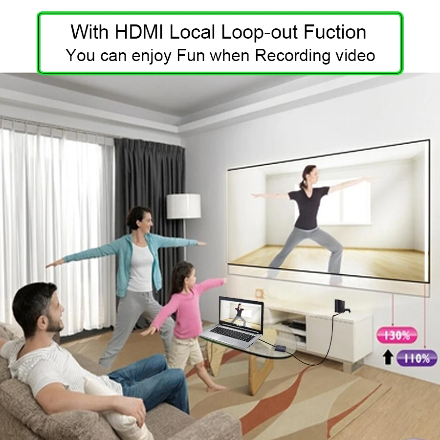 Захват видеозахвата 4K USB2.0 HDMI записывающее устройство с петлей для телефона PS4