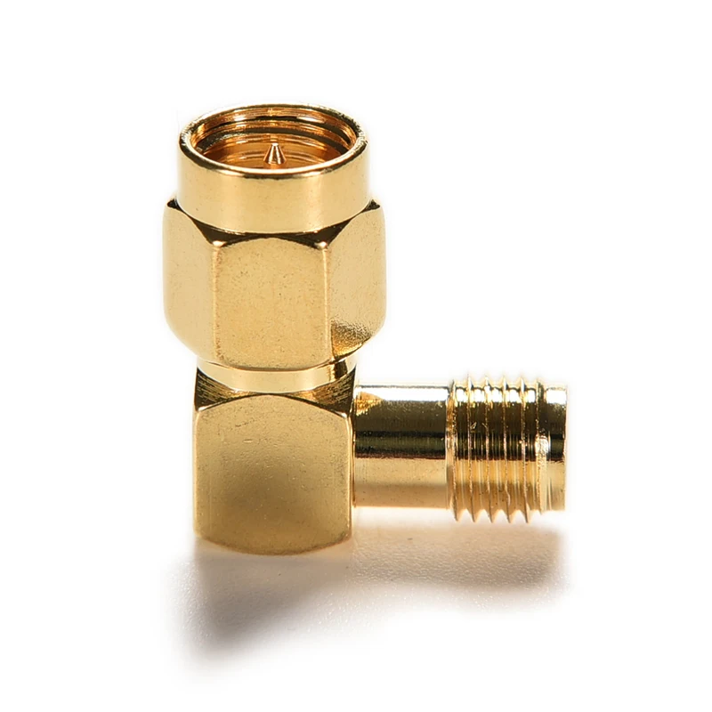 3PCS SMA Male Plug To Female Jack RF Coax Adapter Convertor Right Angle Goldplated 90 Degree Golden | Компьютеры и офис