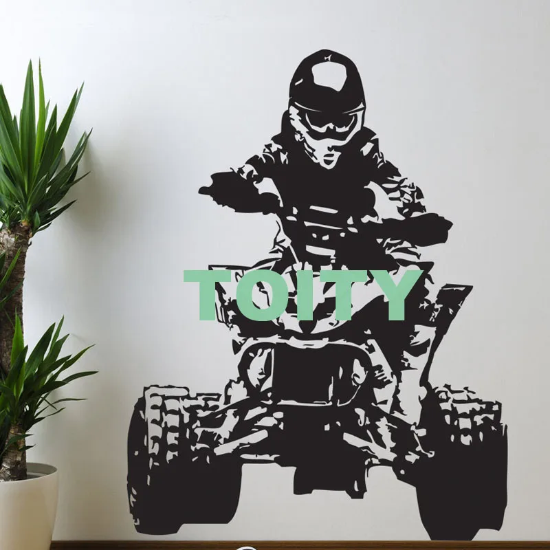 H72cm x W57cm 29 Конструкции квадроцикл atv гоночный Rider Экстремальная Спортивная Наклейка на стену 4 Wheeler по бездорожью Декоративная Виниловая Наклейка Декор дома Фреска - Цвет: H72cm x W57cm
