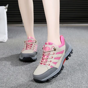 Pink Safety Shoes Women Construction Shoes Safety Work Boots Lightweight Steel Toe Shoes Women