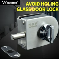 10~12mm Stainless Steel Glass Door Z-nLock Latch Knob Open/Close Home Hotel Bathroom Tools Door Hardware Rotary plug Ground plug
