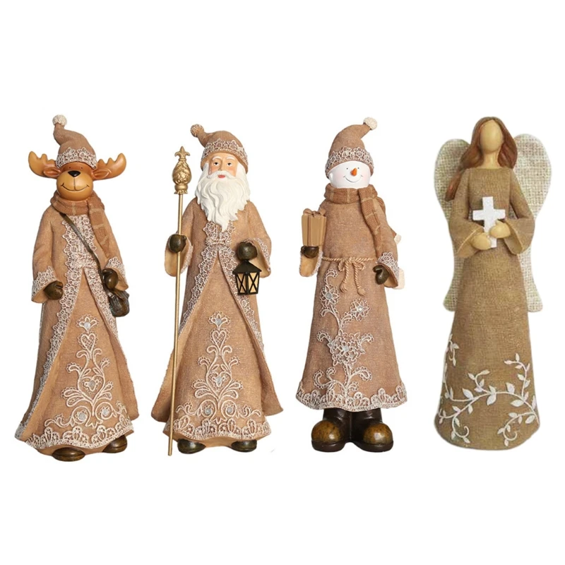 

Hand-crafted Elk /Old Man/Snowman/ Angel Resin Molds, Traditionally Designed Finely Carved Resin Molds for Room Decor