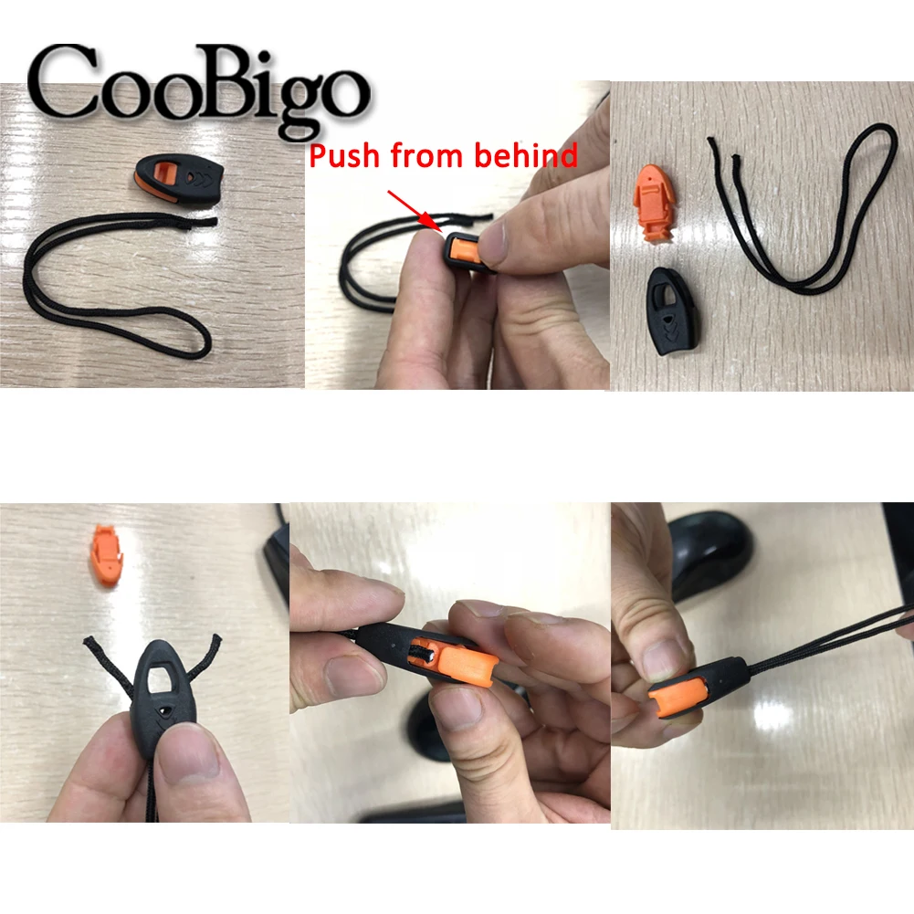 10 шт. оранжевый аварийный свисток на шнуре концы замок фиксаторы уход за кожей