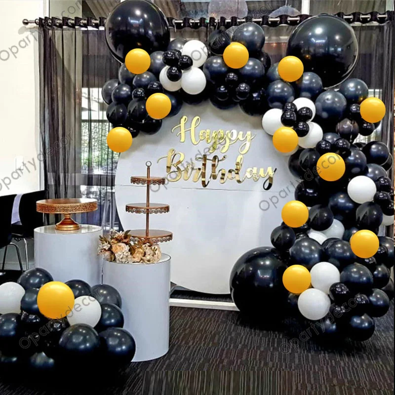 

143 шт., большие черные воздушные шары