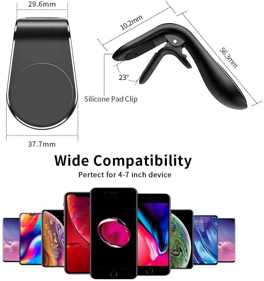 

Magnetic Car Phone Holder Air Vent Clip Mount Stand In Car Magnet GPS Mobile Phone Holders For iPhone For Xiaomi For Samsung