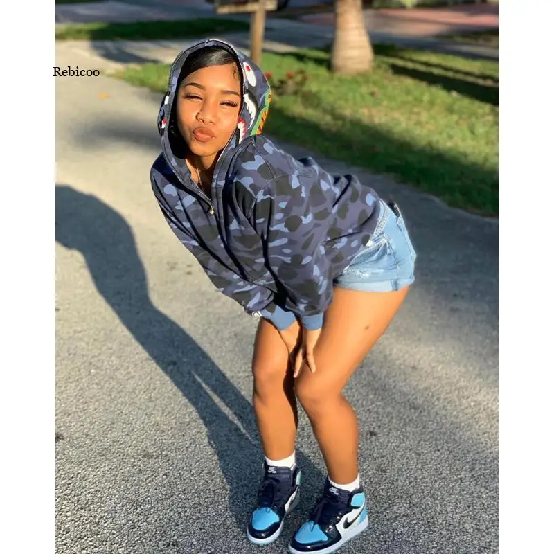 

Camouflage Classic Sweater Thin Zipper Hoodie Couple Sweater Zip Hoodie Women Jacket Coat 2021 New