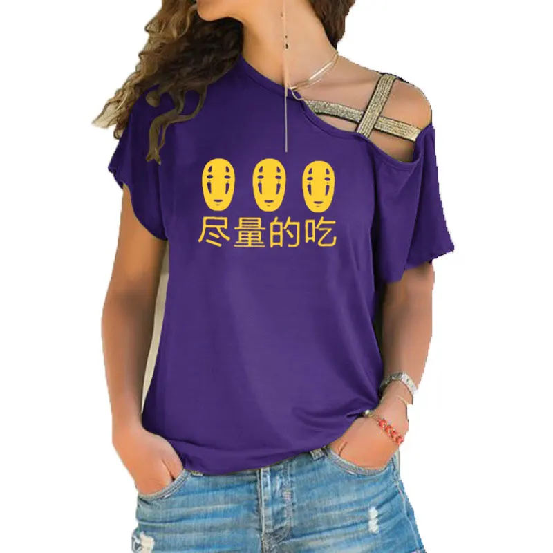 Короткая футболка с героями из японского аниме есть все что вы хотите забавные