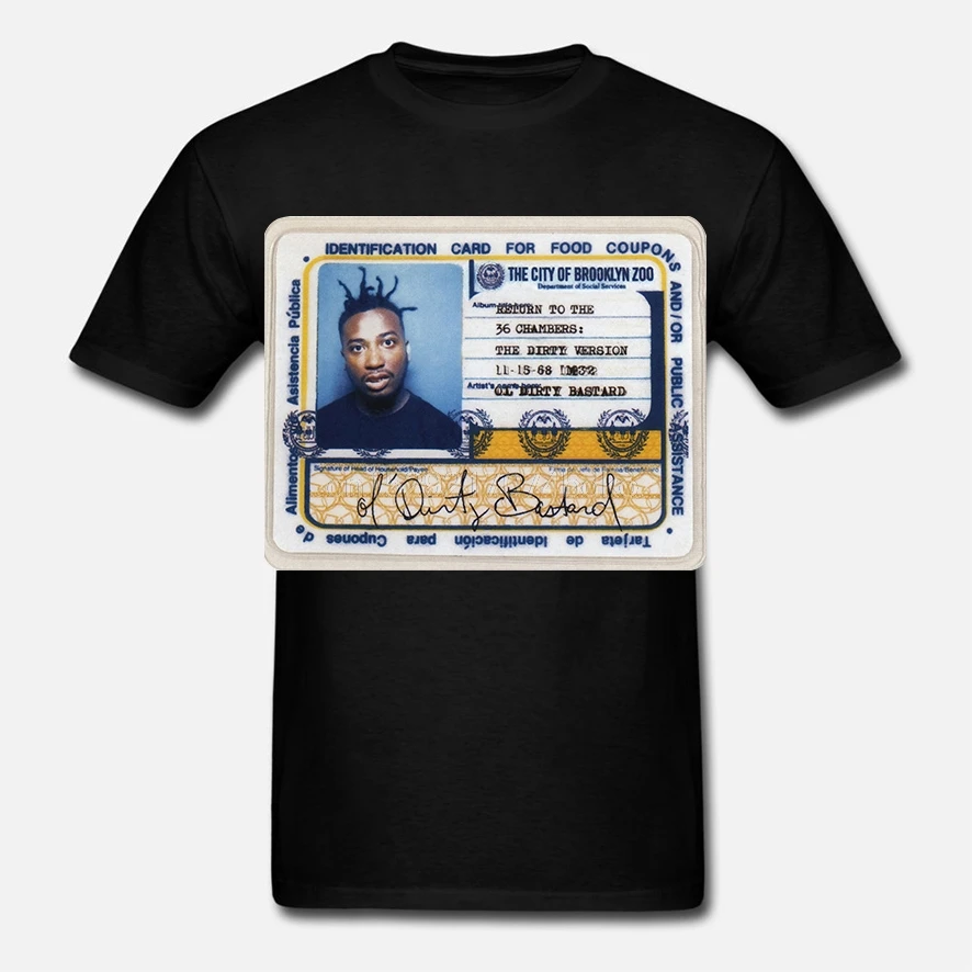 Ol Dirty Bastard ODB Rap хип хоп Мужская черная футболка футболки XS 3XL (2)|Мужские футболки| |