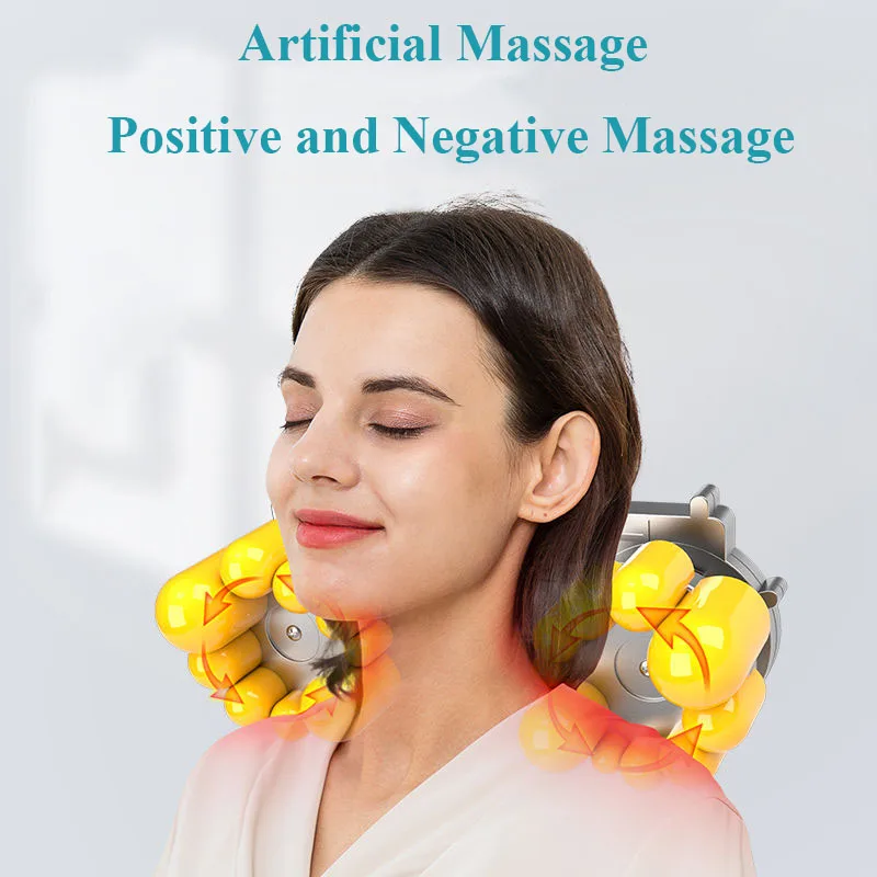 

Electric Massage Pillow Neck Shoulder Back Body Massager Acupressure Heating Infrared Relax/Relieve Pain Massageador