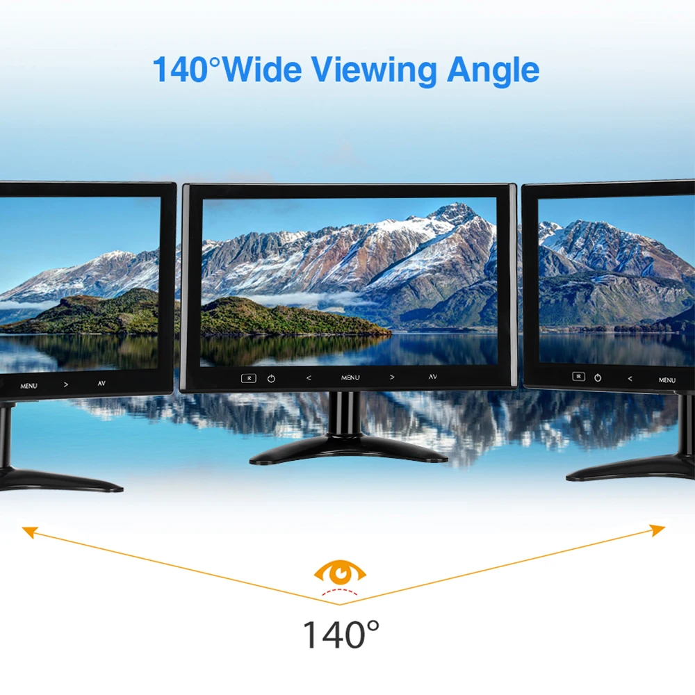 Eyoyo EM07L 7 дюймов ЖК-дисплей Экран компьютер ТВ монитор 1024X600 HDMI VGA AV Specker для