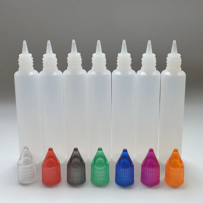 Пластиковые флаконы капельницы 100 шт./лот 30 мл флакон с крышками и длинным