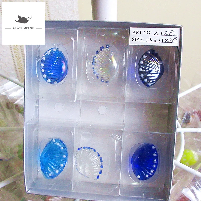 6 шт. декоративная фигурка миниатюрная стеклянная модель лодки украшение для