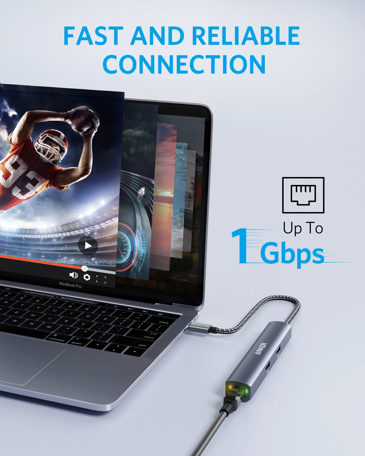 USB-концентратор Anker 6 в 1 65 Вт 4K HDMI Гбит/с Ethernet 2 порта USB 3 0 | Компьютеры и офис