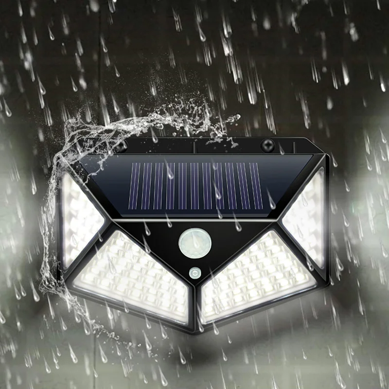 Светодиодный светильник на солнечной батарее с 3 режимами уличный ИК-датчиком