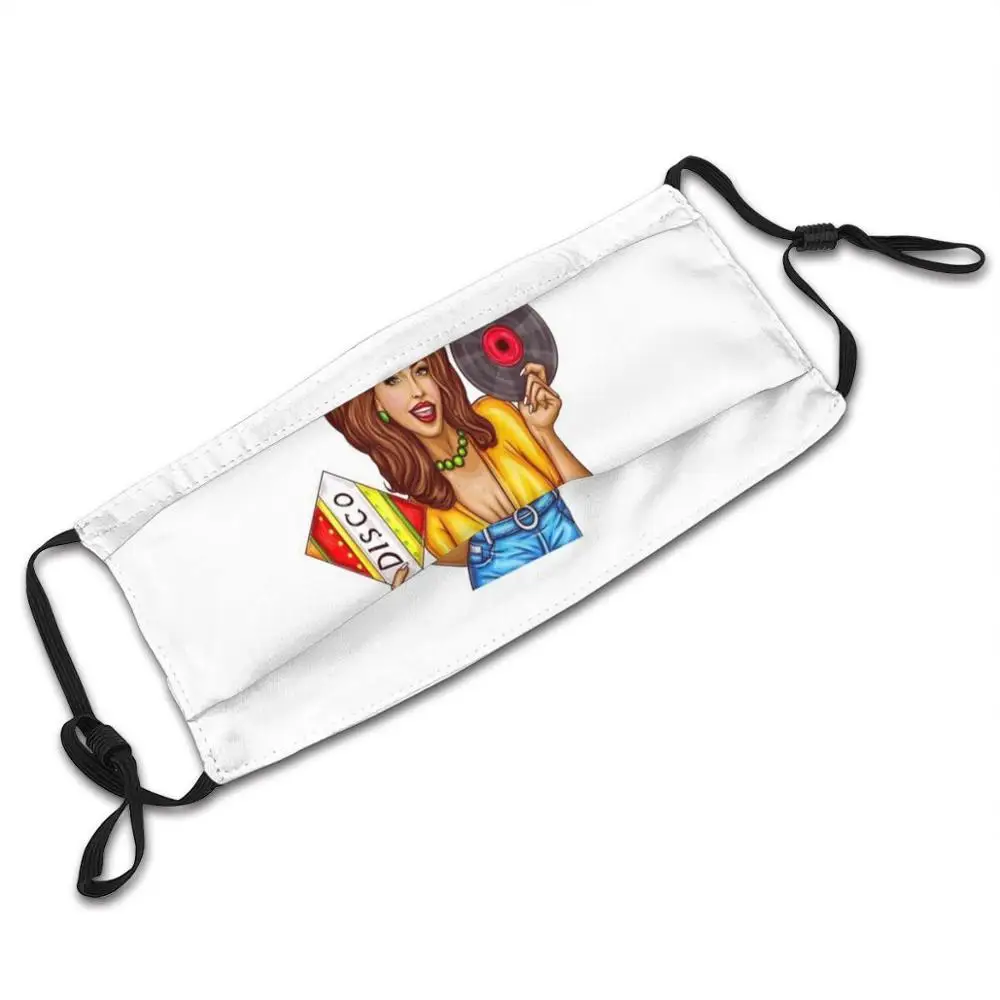 

Vintage Designs Vinyl Record Album Design For Women Reusable Face Mask , Adjustable Washable Replaceable Fashion Fase Masks