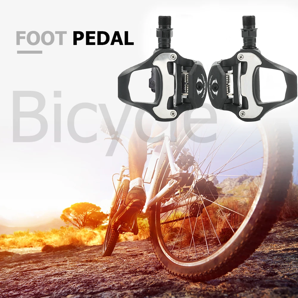 

Bike Pedals Aluminum Alloy Self-locking with Cleats Bicycle Cycling Accessories Portable Waterproof Cycling Elements