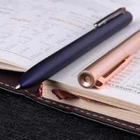 high quality metal 01 ball point pen spin rose golden frosted color roller ball pen business office school supplies writing