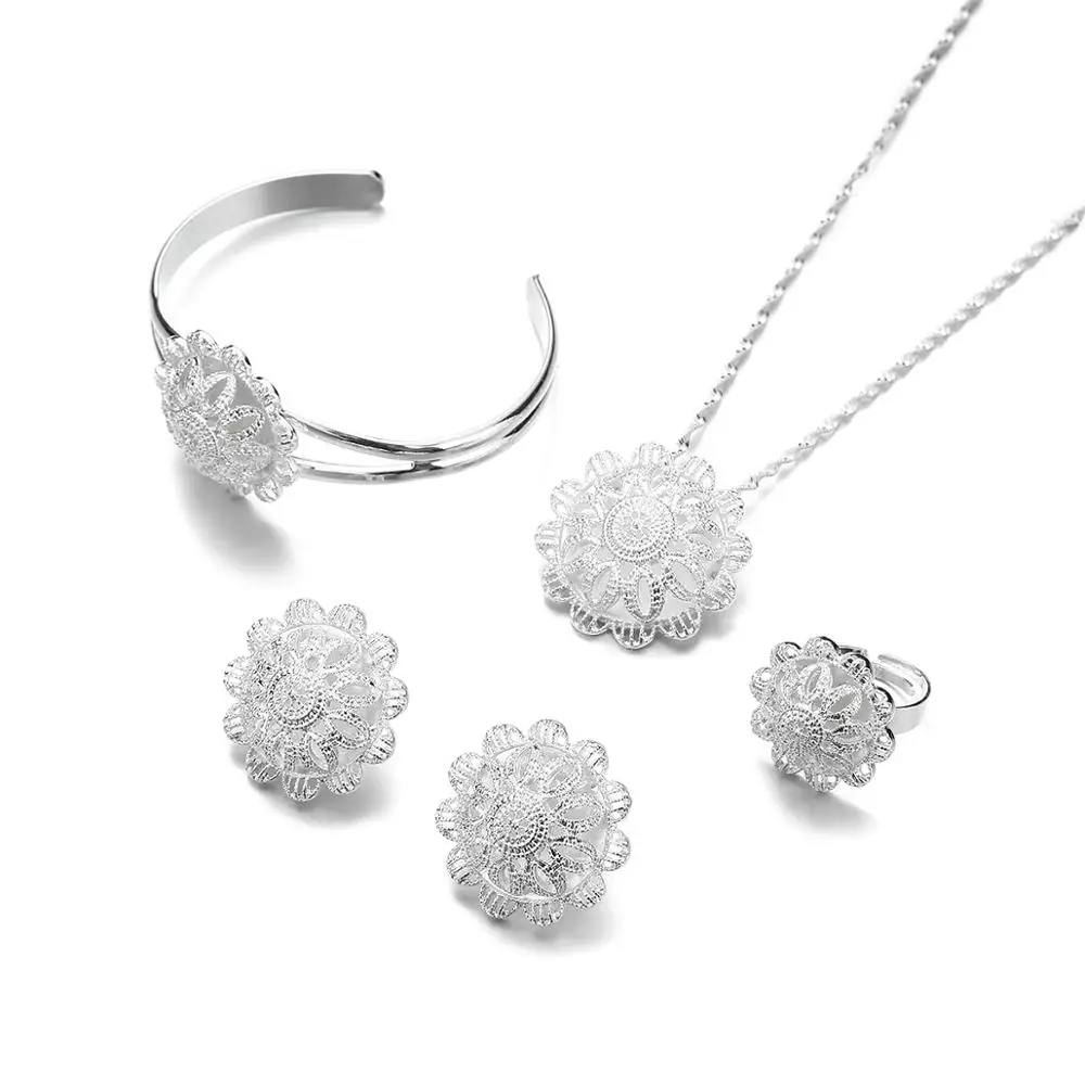 

Arabic Jewelry Dubai Jewelry Set for Women Ethiopian Jewelry Sets African Earrings Set Necklace Bridal Jewelry
