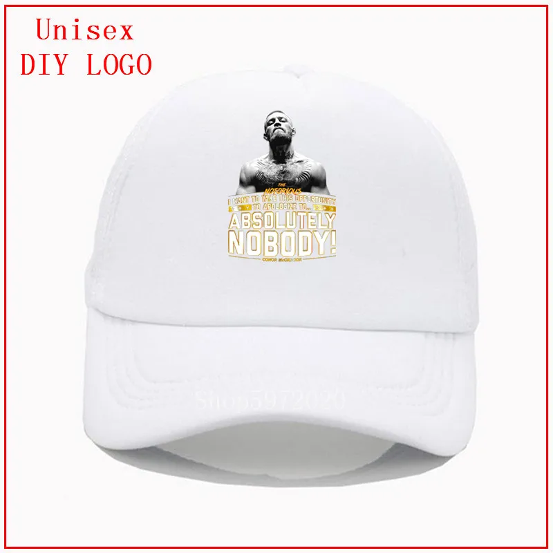 Бейсболка Conor McGregor мужская с принтом никто Кепка от солнца козырьком для лета |