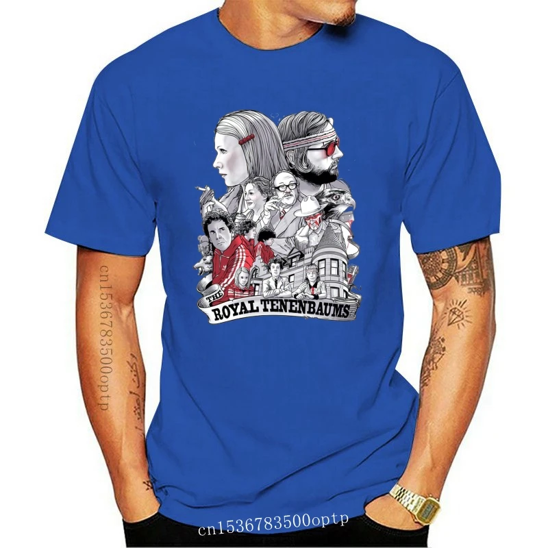 

Новинка, футболка унисекс The Royal Tenebaums, уличная одежда с забавным принтом из культового фильма Wes Anderson, Молодежная футболка для мужчин