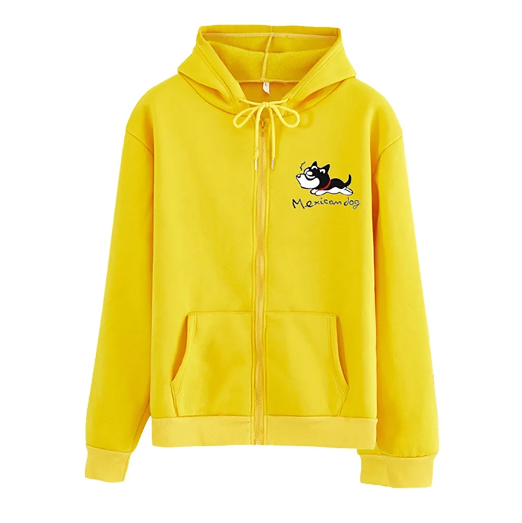 Свободная толстовка на молнии с круглым вырезом и принтом кота пуловер женские