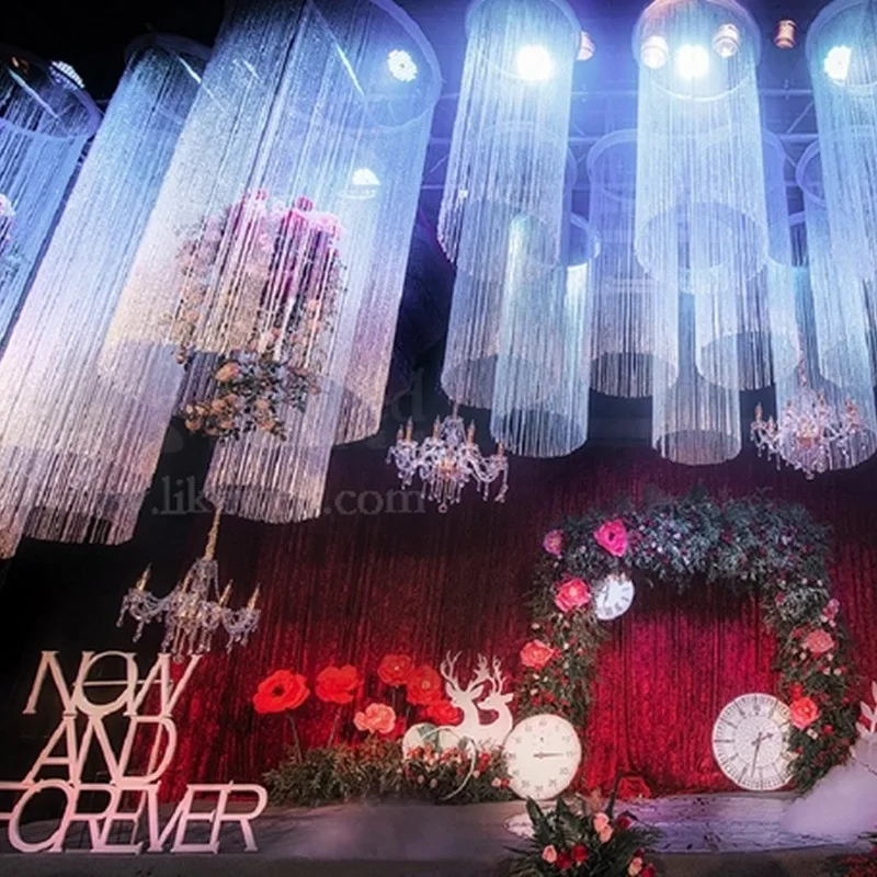 Мигающие серебряные шторы с кисточками занавески для гостиной окна двери