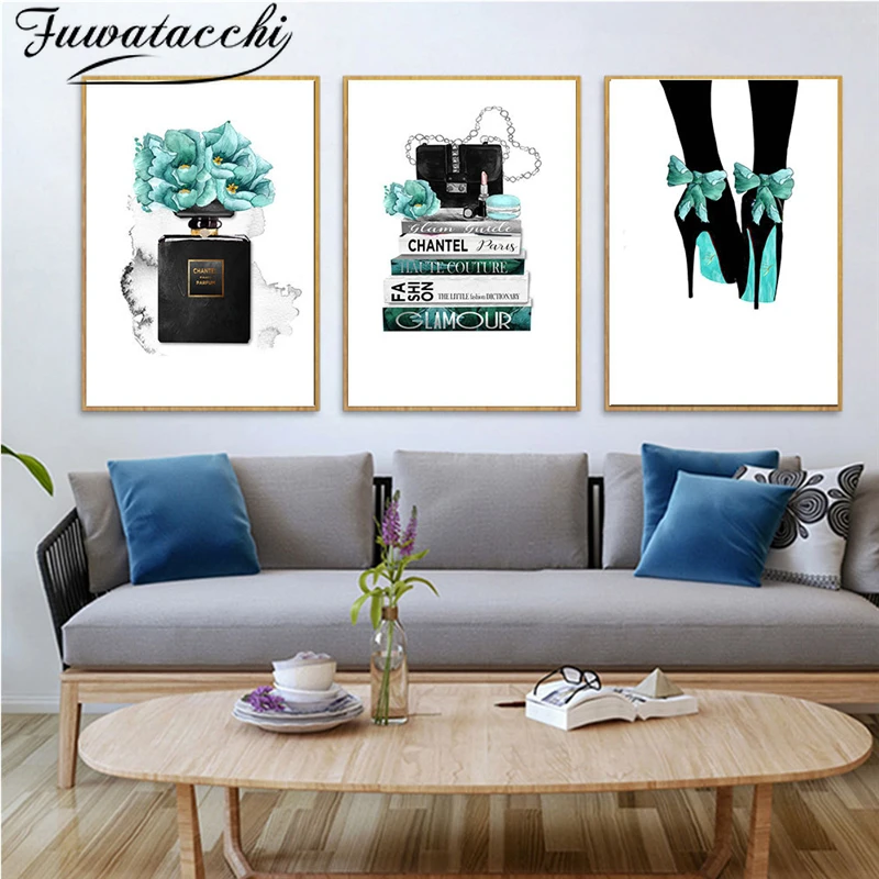 Fuwatacchi модные масляной живописи элементы настенные художественные плакаты и
