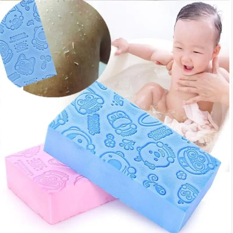 

Bath Sponge Old Skin Remover Brushs Cartoon Print Cleaning Shower Absorb Water Sponge Wipe Children Baby Bath Tools Bathroom