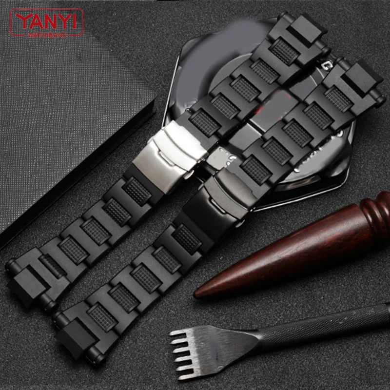 Plastic wathband for casio GW-A1100FC GW-A1000 GW-4000 GA-1000 watch strap watches bracelet mens sport wristwatches band