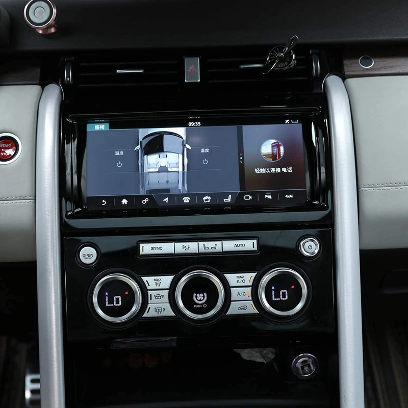 

13Pcs Car Center CD&Air Conditioning Volume Button Sticker Cover Trim for Land Rover Discovery 5 LR5 L462 2017-2020