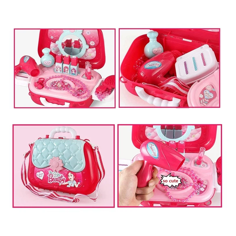 Комплект игрушек для макияжа с сумкой через плечо игрушки малышей 3 4 5 лет макияж