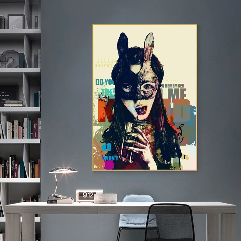 RELIABLI художественный постер сексуальной девушки красочные картины на холсте